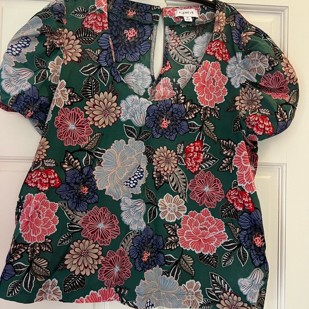 Evereve Pink and Orange Cut Out Blouse